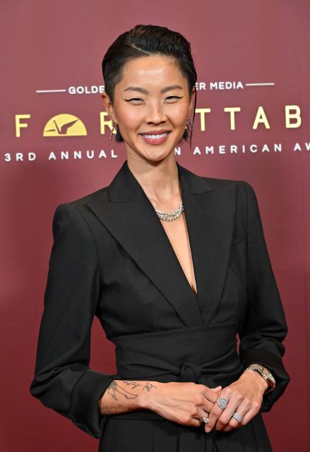 US chef Kristen Kish attends the 2026 Unforgettable Awards at the Fairmont Century Plaza Hotel in Los Angeles, on March 7, 2026. (Photo by LISA O'CONNOR / AFP)