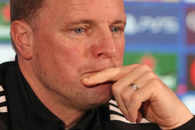 Newcastle United's English head coach Eddie Howe attends a press conference at St James' Park in Newcastle upon Tyne, on March 9, 2026, the eve of their UEFA Champions League Last 16 football match against Barcelona. (Photo by SCOTT HEPPELL / AFP)