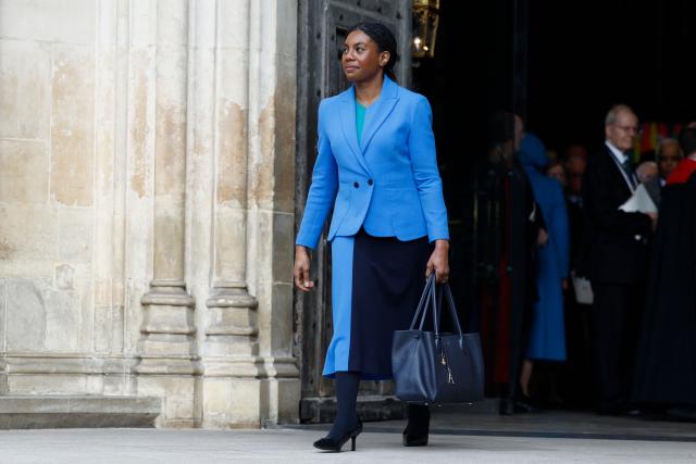 Britain's main opposition Conservative Party leader, Kemi Badenoch departs after the annual Commonwealth Day service ceremony at Westminster Abbey in London, on March 9, 2026. (Photo by Brook Mitchell / AFP)