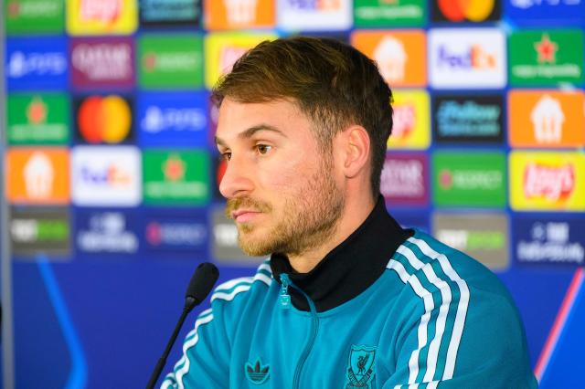 Liverpool's Argentinian midfielder Alexis Mac Allister gives a press conference on the eve of the UEFA Champions League football match against Galatasaray at Rams Park Stadium in Istanbul on March 9, 2026. (Photo by Yasin AKGUL / AFP)