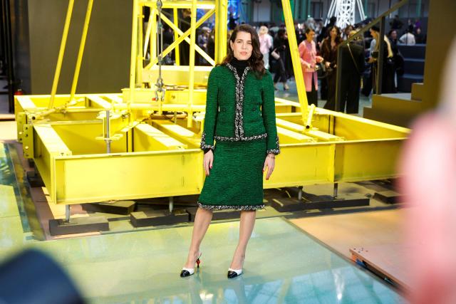 Charlotte Casiraghi poses during a photocall upon arrival to attend the Chanel Women's Ready to Wear Fall/Winter 2026-2027 collection fashion show as part of the Paris Women Fashion Week, in Paris, on March 9, 2026. (Photo by GEOFFROY VAN DER HASSELT / AFP)