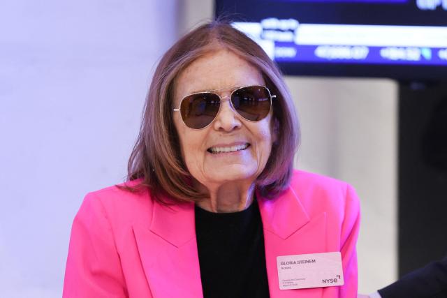 US activist Gloria Steinem looks on prior to ringing the closing bell on the floor of the New York Stock Exchange (NYSE) during International Womens Day in New York on March, 9 2026. Wall Street stocks vaulted into positive territory after President Donald Trump described the US-Israeli war with Iran as "pretty much" over without giving details of any solution to the conflict still raging in the Middle East. All three major indices moved suddenly higher after the comments were reported, with the Dow Jones Industrial Average finishing 0.5 percent up at 47,740.80, a swing of 1,125 points from earlier in the day. (Photo by ANGELA WEISS / AFP)