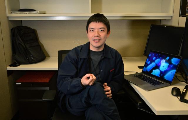 Chinese USC student SiJia Zheng speaks about how he used artificial intelligence to modify his face and make him into all the different characters of his film at the University of Southern California in Los Angeles, on March 6, 2026. Studying at the film school where Oscar-nominated "Sinners" director Ryan Coogler honed his craft, SiJia Zheng dreams of winning an Academy Award. Now with the recent developments in AI, he can see a shortcut to achieving his ambition. "That's a chance for beginners like me who can use AI to just make a film and to announce to the world that I have the ability to be a director," he told AFP. (Photo by Frederic J. BROWN / AFP)