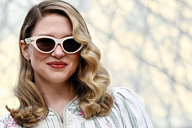 French actress Lea Seydoux poses during a photocall prior to attend the Louis Vuitton Women's Ready to Wear Fall/Winter 2026-2027 collection fashion show as part of the Paris Women Fashion Week, in Paris, on March 10, 2026. (Photo by JULIEN DE ROSA / AFP)