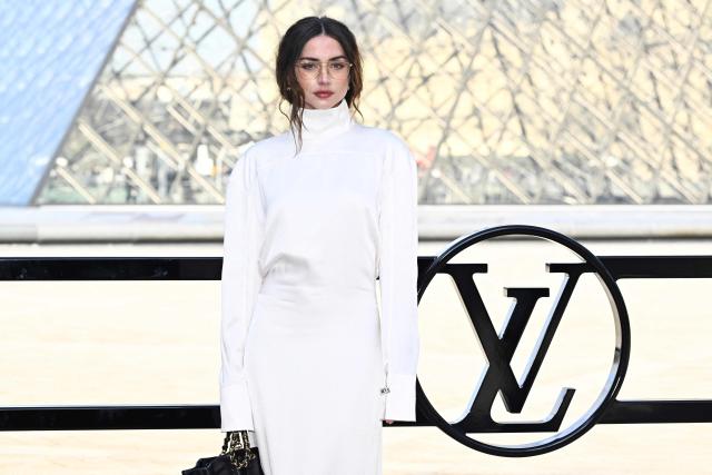 Cuban-Spanish actress Ana De Armas poses during a photocall prior to attend the Louis Vuitton Women's Ready to Wear Fall/Winter 2026-2027 collection fashion show as part of the Paris Women Fashion Week, in Paris, on March 10, 2026. (Photo by JULIEN DE ROSA / AFP)