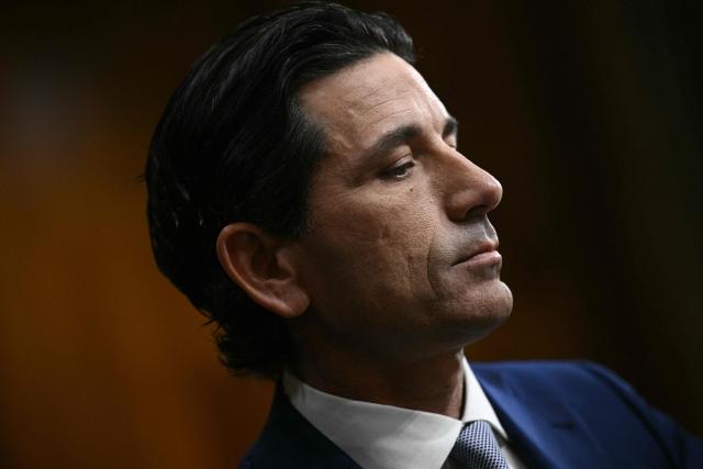 Former US acting Secretary of Homeland Security Chad Wolf testifies during a Senate Budget Committee hearing on "sanctuary cities" on Capitol Hill in Washington, DC, on March 10, 2026. (Photo by Brendan SMIALOWSKI / AFP)