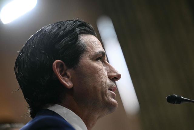 Former US acting Secretary of Homeland Security Chad Wolf testifies during a Senate Budget Committee hearing on "sanctuary cities" on Capitol Hill in Washington, DC, on March 10, 2026. (Photo by Brendan SMIALOWSKI / AFP)