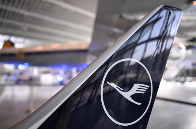 (FILES) The logo of German airline is pictured on a model of a Lufthansa plane in a visitors center before Lufthansa's annual press conference to present the company's 2025 results in Frankfurt am Main, western Germany, on March 6, 2026. Pilots for German airline Lufthansa will go on strike on March 12, 2026 and March 13, 2026 over a pensions dispute, the Vereinigung Cockpit union said in a statement.
Flights to several key Middle East destinations will be excluded from the industrial action "in light of the current situation" in the region, the union said. (Photo by Kirill KUDRYAVTSEV / AFP)