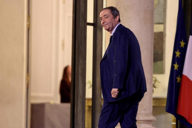 CEO of French energy group EDF Bernard Fontana arrives at the Elysee Palace to attend a dinner held on the occasion of the Civil Nuclear Summit in Paris on March 10, 2026. (Photo by Ludovic MARIN / AFP)