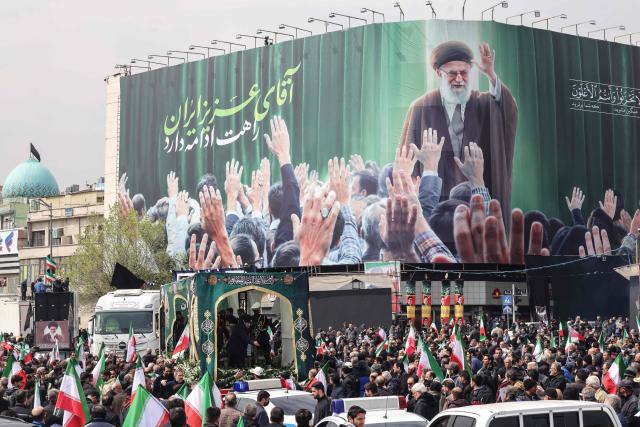 Iranians attend the funeral of Iran's Revolutionary Guards Corps (IRGC) commanders, army commanders and others killed in the early days of the United States and Israeli strikes on Iran, at Enghelab Square in Tehran on March 11, 2026. Washington launched strikes with Israel on Iran on February 28, sparking retaliatory strikes by Tehran against Israel and US bases across the Gulf region. (Photo by Atta KENARE / AFP) / Attention editors: Photo taken with approval from the Ministry of Culture and Islamic Guidance (Ershad) --
AFP covers the war in the Middle East through its extensive regional network, including bureaus in Tehran, Jerusalem, and several neighboring countries. Since the start of the conflict, journalists have been working under increasingly restrictive conditions. Authorities in several countries have limited reporters' movements, photo and live video coverage from sensitive locations. Some governments and armed groups have banned images of missile or drone strikes and other security-related sites. / 