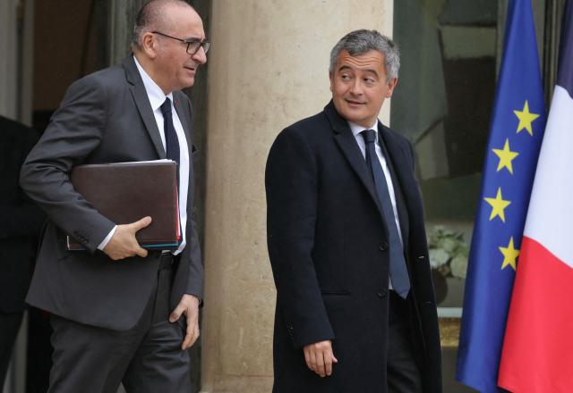(From L) France's Interior Minister Laurent Nunez and France's Justice Minister Gerald Darmanin leave after the weekly cabinet meeting at the presidential Elysee Palace in Paris on March 11, 2026. (Photo by Thomas SAMSON / AFP)