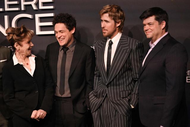 (From L) US producer Amy Pascal, writer US film producer writer Christopher Miller, Canadian actor Ryan Gosling and US producer Phil Lord pose during a photocall before the screening of the movie 'Project Hail Mary' (Projet Dernière Chance) at the Pathe Palace Theater in Paris on March 11, 2026.  (Photo by Martin LELIEVRE / AFP)