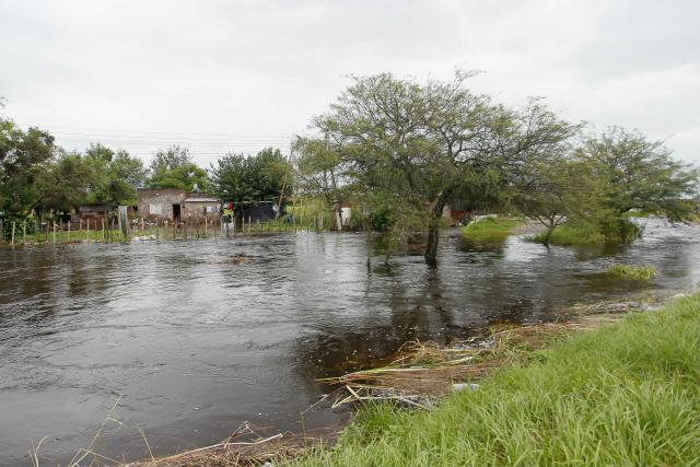 A view of a flood in Agua Azul, Tucuman province, Argentina taken on March 11, 2026. (Photo by Walter MONTEROS / AFP)