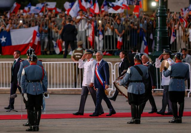 Chile's new President Jose Antonio Kast arrives at La Moneda palace after his inauguration in Santiago on March 11, 2026. Chile's most right-wing president in over three decades, Jose Antonio Kast, takes office on March 11, 2026, on a promise to tackle surging rates of violent crime and carry out mass migrant deportations. (Photo by Raul BRAVO / AFP)