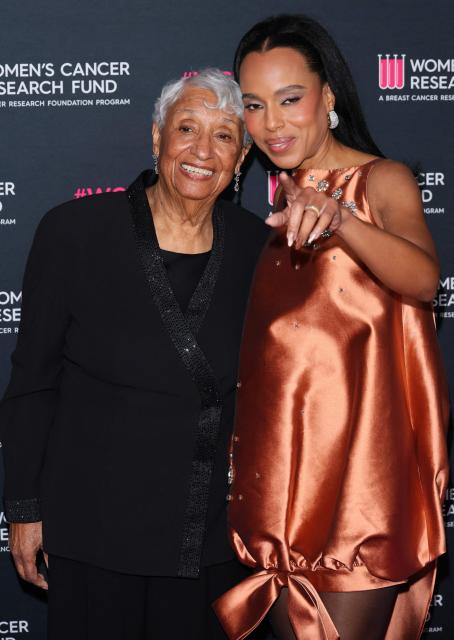 US actress Kerry Washington and her mother Valerie Washington attend "An Unforgettable Evening" gala at the Beverly Wilshire Hotel in Beverly Hills, California on March 11, 2026. (Photo by Jean Baptiste Lacroix / AFP)