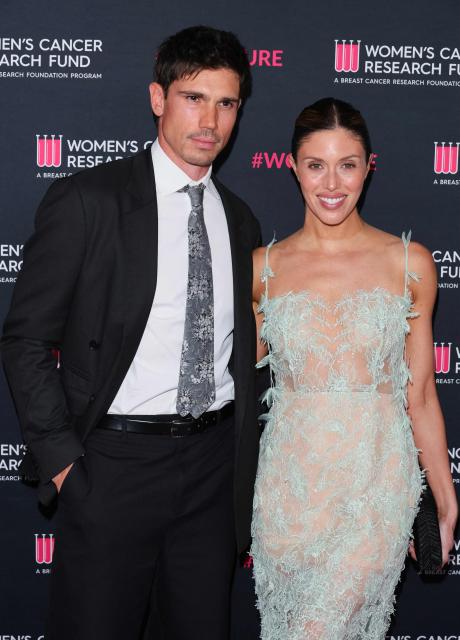 US actress Kayla Ewell and her husband Canadian actor Tanner Novlan attend "An Unforgettable Evening" gala at the Beverly Wilshire Hotel in Beverly Hills, California on March 11, 2026. (Photo by Jean-Baptiste LACROIX / AFP)