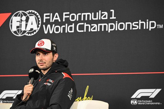Haas F1 Team's French driver Esteban Ocon attends a press conference ahead of the Formula One Chinese Grand Prix at the Shanghai International Circuit in Shanghai on March 12, 2026. (Photo by Jade GAO / AFP)