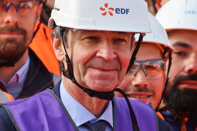 CEO of French energy group EDF Bernard Fontana looks on during a visit of the EPR2 new generation reactors construction site at the Penly nuclear power plant in Petit-Caux on the English channel coast on March 12, 2026. The nuclear recovery program announced in 2022 by France's President Emmanuel Macron provides for the construction of 6 new generation reactors known as EPR2, built in three pairs, at Penly, Gravelines and then at Bugey. (Photo by Ludovic MARIN / POOL / AFP)