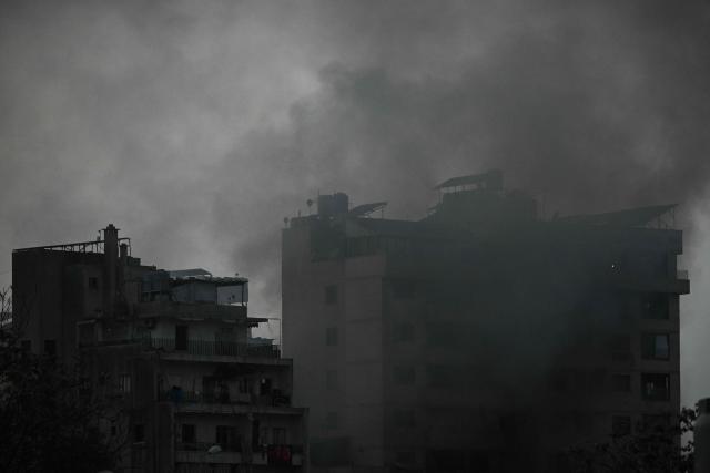 Smoke rises following an Israeli missile strike in the neighbourhood of Bashoura in central Beirut on March 12, 2026. The Israeli military said it had begun a wave of strikes across Beirut on March 12, after it warned residents of a central neighbourhood of the Lebanese capital it would target a building there. (Photo by JOSEPH EID / AFP)