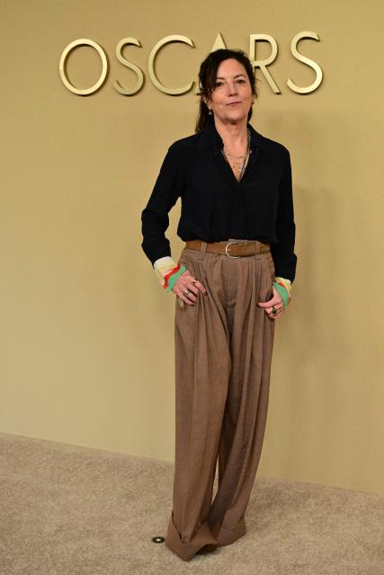 (FILES) British casting director Nina Gold attends the 98th Oscars Nominees Luncheon at the Beverly Hilton hotel in Beverly Hills, California on February 10, 2026. When a film stays with you, it is often because of the magical chemistry among the actors. You can thank casting directors for that, and finally, the Academy is honoring them too. After nearly a century of handing out golden statuettes, the Academy on March 15 will hand out its first Oscars to the professionals -- often women -- who create the perfect alchemy on set. (Photo by Frederic J. Brown / AFP)