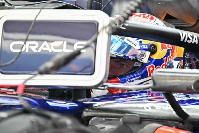 Red Bull Racing's Dutch driver Max Verstappen takes part in a practice session ahead of the Formula One Chinese Grand Prix at the Shanghai International Circuit in Shanghai on March 13, 2026. (Photo by HECTOR RETAMAL / AFP)