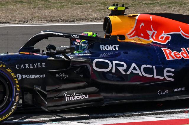 Red Bull Racing's French driver Isack Hadjar drives during a practice session ahead of the Formula One Chinese Grand Prix at the Shanghai International Circuit in Shanghai on March 13, 2026. (Photo by Jade Gao / AFP)