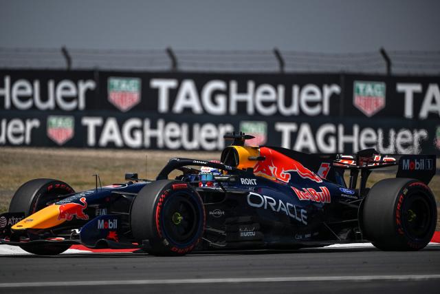 Red Bull Racing's Dutch driver Max Verstappen drives during a practice session ahead of the Formula One Chinese Grand Prix at the Shanghai International Circuit in Shanghai on March 13, 2026. (Photo by JADE GAO / AFP)