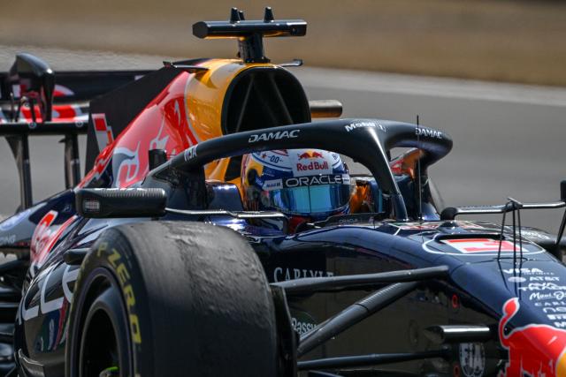 Red Bull Racing's Dutch driver Max Verstappen drives during the first practice session of the Formula One Chinese Grand Prix at the Shanghai International Circuit in Shanghai on March 13, 2026. (Photo by Greg Baker / AFP)
