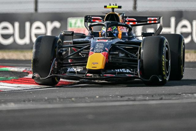 Red Bull Racing's French driver Isack Hadjar drives during the sprint qualifying session ahead of the Formula One Chinese Grand Prix at the Shanghai International Circuit in Shanghai on March 13, 2026. (Photo by HECTOR RETAMAL / AFP)