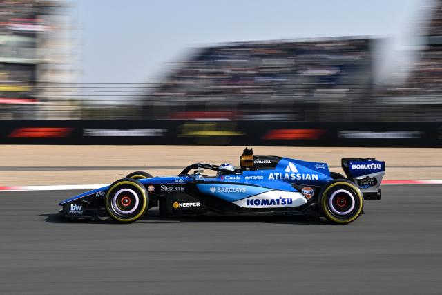 Williams' Thai driver Alexander Albon Bottas drives during the sprint qualifying session ahead of the Formula One Chinese Grand Prix at the Shanghai International Circuit in Shanghai on March 13, 2026. (Photo by Hector RETAMAL / AFP)