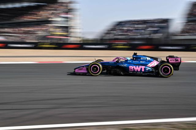 Alpine's Argentine driver Franco Colapinto drives during the sprint qualifying session ahead of the Formula One Chinese Grand Prix at the Shanghai International Circuit in Shanghai on March 13, 2026. (Photo by Hector RETAMAL / AFP)