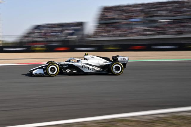 Cadillac's Finnish driver Valtteri Bottas drives during the sprint qualifying session ahead of the Formula One Chinese Grand Prix at the Shanghai International Circuit in Shanghai on March 13, 2026. (Photo by Hector RETAMAL / AFP)