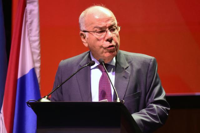 Brazil's Foreign Minister Mauro Vieira delivers a speech during the Inter-American-Development Bank (IDB) Group Annual Meeting in Asuncion on March 13, 2026. (Photo by DANIEL DUARTE / AFP)