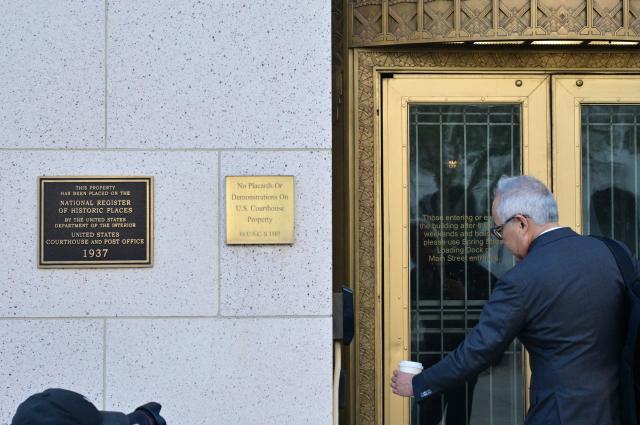 Attorney Luis Li, representing YouTube and Google arrives at Los Angeles Superior Court during the social media trial tasked to determine whether social media giants deliberately designed their platforms to be addictive to children, in Los Angeles, on March 13, 2026. Jury deliberations are set to begin Friday in a landmark social media addiction trial accusing Meta and YouTube of intentionally trying to hook young internet users. (Photo by Frederic J. Brown / AFP)