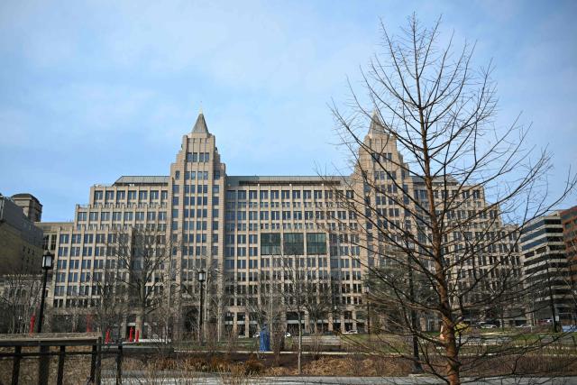 The Washington Post building is seen in Washington, DC on March 13, 2026. (Photo by Mandel NGAN / AFP)