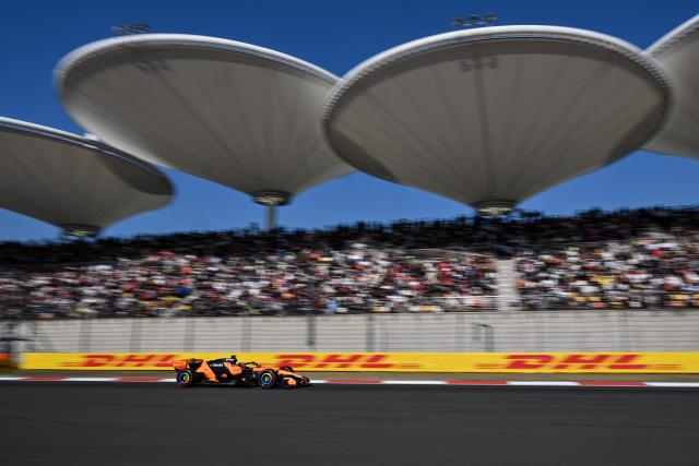 McLaren's Australian driver Oscar Piastri drives during the qualifying session ahead of the Formula One Chinese Grand Prix at the Shanghai International Circuit in Shanghai on March 14, 2026. (Photo by Hector RETAMAL / AFP)
