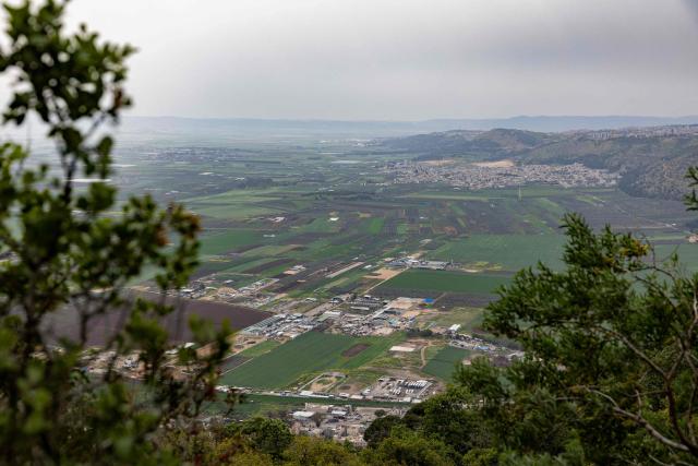 Lower Galilee farmland is seen from Mount Tabor, on March 14, 2026. Galilee is a mountainous, fertile region in northern Israel bordered by the Jordan Valley and the Mediterranean. (Photo by Odd ANDERSEN / AFP)
