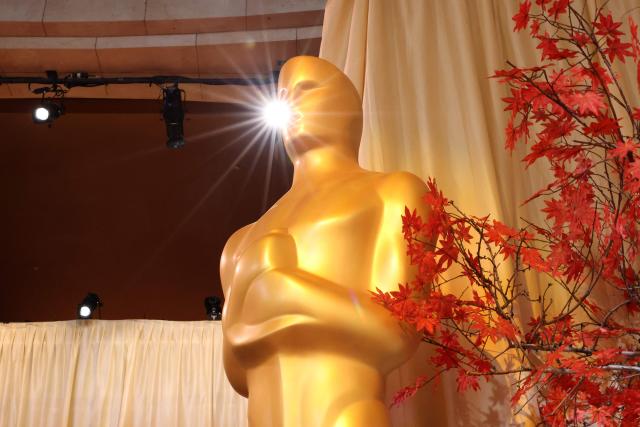 An Oscar statue is seen ahead of the 98th Annual Academy Awards at the Dolby Theatre in Hollywood, California, on March 14, 2026. (Photo by ANGELA WEISS / AFP)