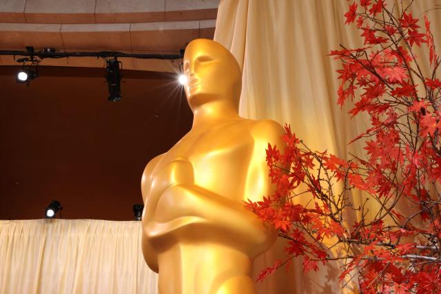 An Oscar statue is seen ahead of the 98th Annual Academy Awards at the Dolby Theatre in Hollywood, California, on March 14, 2026. (Photo by ANGELA WEISS / AFP)