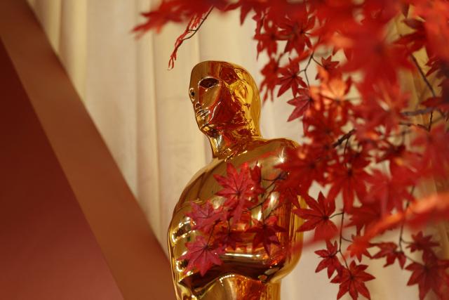 An Oscar statue is seen ahead of the 98th Annual Academy Awards at the Dolby Theatre in Hollywood, California, on March 14, 2026. (Photo by ANGELA WEISS / AFP)