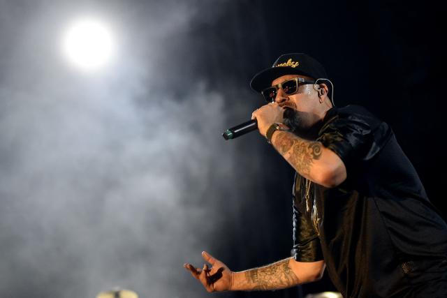 US rapper B-real of the group Cypress Hill performs on stage during the Vive Latino Music Festival at the Hermanos Rodriguez racetrack in Mexico City on March 14, 2026. (Photo by Rodrigo Oropeza / AFP)