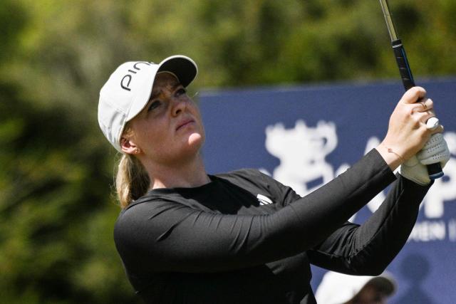 Australia's Cassie Porter hits off a par 3 tee during the final round of the Women's Australian Open Golf Championship in Adelaide on March 15, 2026. (Photo by Brenton Edwards / AFP)