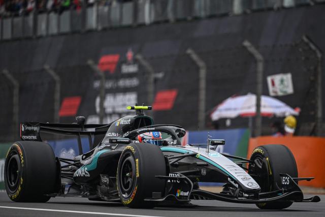 Mercedes' Italian driver Kimi Antonelli competes during the Formula One Chinese Grand Prix at the Shanghai International Circuit in Shanghai on March 15, 2026. (Photo by JADE GAO / AFP)