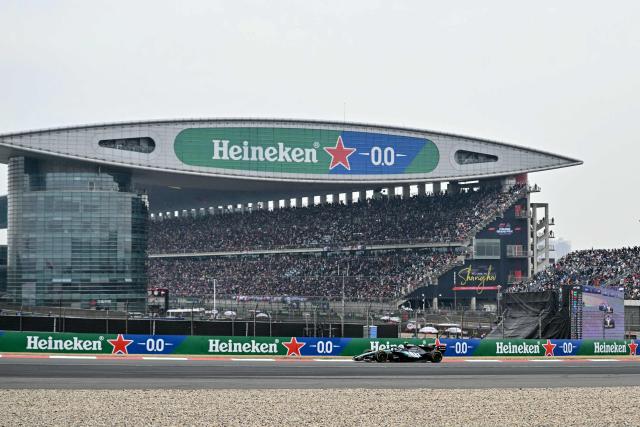 Mercedes' Italian driver Kimi Antonelli drives during the Formula One Chinese Grand Prix at the Shanghai International Circuit in Shanghai on March 15, 2026. (Photo by HECTOR RETAMAL / AFP)