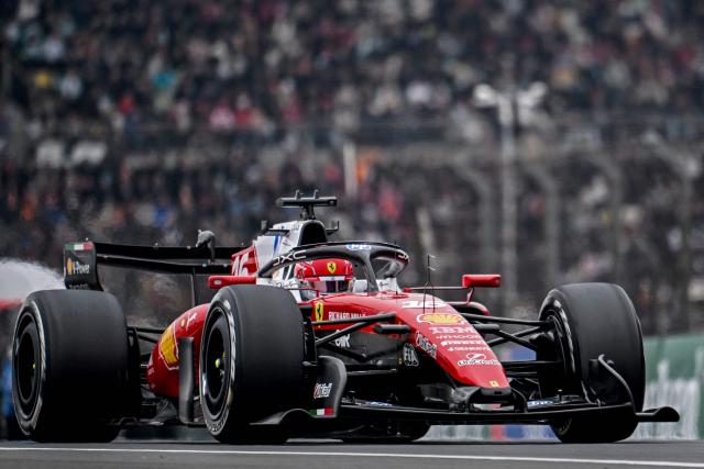 Ferrari's Monegasque driver Charles Leclerc drives during the Formula One Chinese Grand Prix at the Shanghai International Circuit in Shanghai on March 15, 2026. (Photo by JADE GAO / AFP)