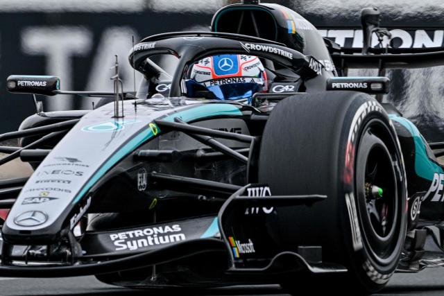 Mercedes' Italian driver Kimi Antonelli drives during the Formula One Chinese Grand Prix at the Shanghai International Circuit in Shanghai on March 15, 2026. (Photo by Hector RETAMAL / AFP)