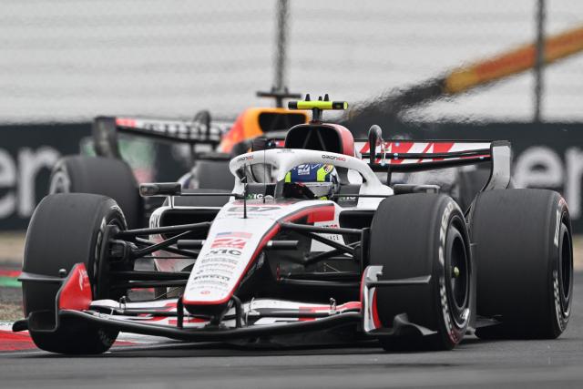 Haas F1 Team's British driver Oliver Bearman drives during the Formula One Chinese Grand Prix at the Shanghai International Circuit in Shanghai on March 15, 2026. (Photo by Hector RETAMAL / AFP)