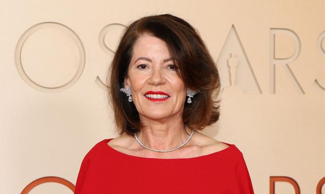British producer Dame Pippa Harris attends the 98th Annual Academy Awards at the Dolby Theatre in Hollywood, California on March 15, 2026. (Photo by ANGELA WEISS / AFP)
