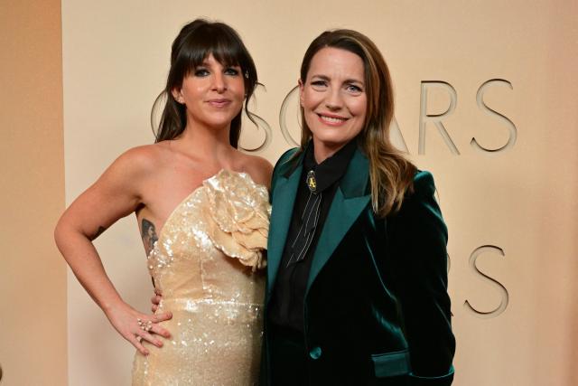 US author Megan Falley and US producer Stef Willen attend the 98th Annual Academy Awards at the Dolby Theatre in Hollywood, California on March 15, 2026. (Photo by Frederic J. Brown / AFP)