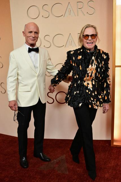 US actor and director Ed Harris and US actress Amy Madigan attends the 98th Annual Academy Awards at the Dolby Theatre in Hollywood, California on March 15, 2026. (Photo by Frederic J. Brown / AFP)